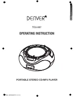 Preview for 1 page of Denver TCU-207 User Manual