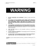 Preview for 3 page of Despatch LBB 1-23 Owner'S Manual