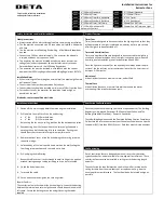 Deta 4600 Installation Instructions Manual preview