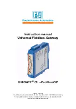 DEUTSCHMANN AUTOMATION UNIGATE CL ProfibusDP Instruction Manual preview