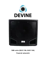 Devine SUB 115A User Manual preview