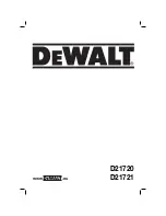 Preview for 1 page of DeWalt D21720 Original Instructions Manual