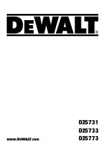 Preview for 1 page of DeWalt D25731 Manual