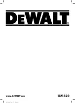 DeWalt D25820 Original Instructions Manual preview