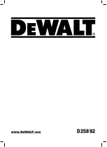 Preview for 1 page of DeWalt D25892 Original Instructions Manual