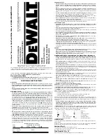 DeWalt D25940 Instruction Manual preview