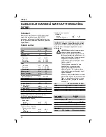 Preview for 152 page of DeWalt DC901 Instructions Manual