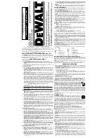 Preview for 1 page of DeWalt DC925 Instruction Manual