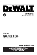 Preview for 1 page of DeWalt DCC020IB Instruction Manual