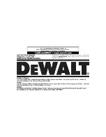 DeWalt DCF880 Instruction Manual preview