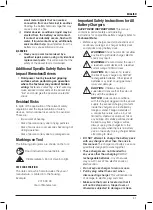 Preview for 33 page of DeWalt DCF887 Original Instructions Manual