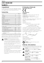 Preview for 38 page of DeWalt DCM575 Original Instructions Manual