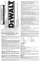 DeWalt DW106 Instruction Manual preview