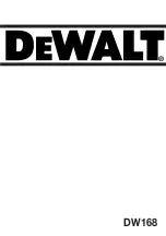 Preview for 1 page of DeWalt DW168 Manual