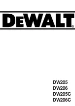 DeWalt DW205 Instruction Manual preview