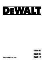 DeWalt DW801 Original Instructions Manual preview