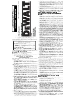 DeWalt DW880 Instruction Manual preview