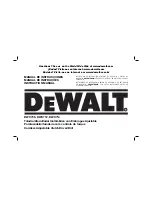 Preview for 1 page of DeWalt DWC709 Instruction Manual