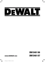 DeWalt DWE46106 Original Instructions Manual preview