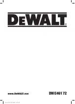 DeWalt DWE46172 Original Instructions Manual preview