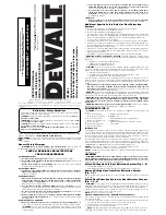 DeWalt DWH050 Instruction Manual preview