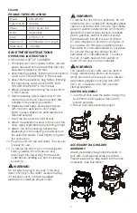 Preview for 6 page of DeWalt DXV12P-QTA Instruction Manual