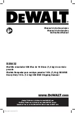 DeWalt SDS MAX D25832 Instruction Manual preview