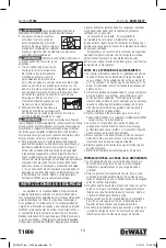 Preview for 14 page of DeWalt T1000 Operating Instructions Manual