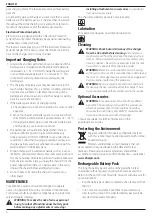 Preview for 8 page of DeWalt XR DCB115 Original Instructions Manual