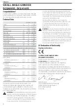 Preview for 46 page of DeWalt XR DCG409VS Original Instructions Manual