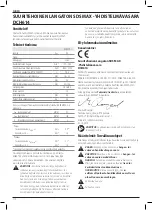 Preview for 112 page of DeWalt XR FlexVolt DCH614 Original Instructions Manual