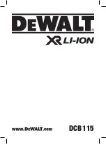 Preview for 1 page of DeWalt XR LI-ION DCB115 Original Instructions Manual