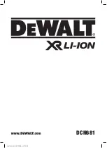 Preview for 1 page of DeWalt XR LI-ION DCN681 Original Instructions Manual