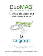 Deymed DuoMAG MP Series Instructions For Use And Technical Description preview