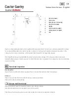 Preview for 3 page of DHG SystemRoMedic Castor Gantry Instructions For Use Manual