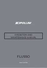 Diamant Cipollini FLUSSO Operation And Maintenance Manual preview