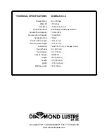 Preview for 10 page of Diamond Lustre COBRA-H-DLC Operator'S Manual