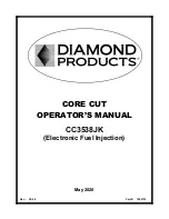 Diamond Products CC3538JK Series Operator'S Manual preview