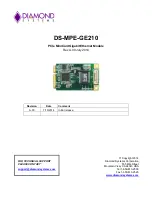 Preview for 1 page of Diamond Systems DS-MPE-GE210 Quick Start Manual