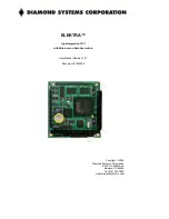 Preview for 1 page of Diamond Systems ELEKTRA FD-128 User Manual