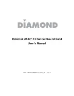 Diamond External USB 7.1 Channel Sound Card User Manual preview