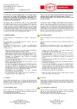 Preview for 7 page of Dietz SB 100 Operating Instructions Manual