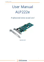 Digigram ALP222e User Manual preview