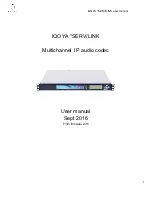 Digigram IQOYA *SERV/LINK User Manual preview