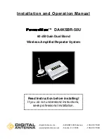 Preview for 1 page of Digital Antenna PowerMax DA4KSBR-50U Installation And Operation Manual