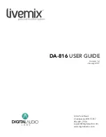 Digital Audio Labs LIVEMIX DA-816 User Manual preview