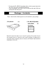 Preview for 2 page of Digital Electronics Corporation PL-HD210 Operation Instructions Manual