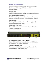 Preview for 2 page of Digital Loggers Automatic Fail-Over Switch User Manual