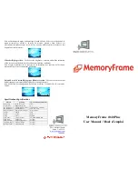 Digital Spectrum MemoryVue 1040 Plus User Manual preview