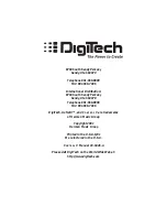 Preview for 8 page of DigiTech CONTROL X Manual